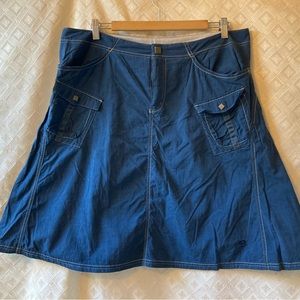 Mountain Hardwear La Rambla A-Line Pocket Skirt Size 12 Blue